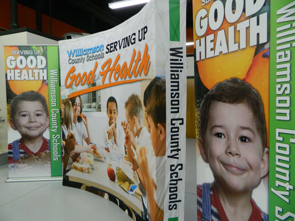 trade show displays for Williamson County Schools Food Services Dept. 12-Point SignWorks