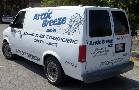 Service van cut vinyl graphics