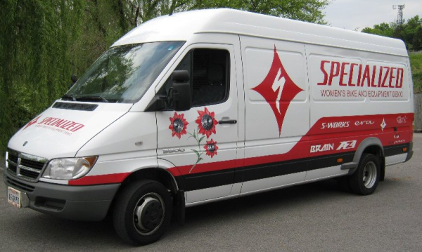 Sprinter van wrap design for fleet advertising