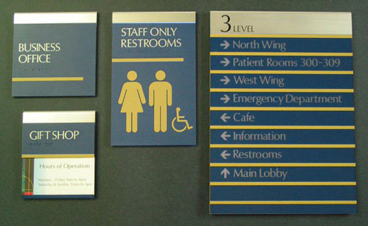 indoor room identification and directory signage