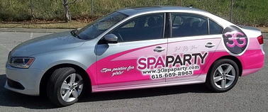 Custom partial wrap for 3G Spa Party's Jetta