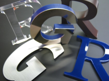 different types of acrylic letters