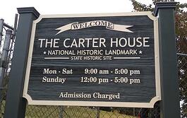 Carter House sandblasted sign