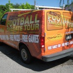 Charter Media uses a full van wrap to promote the ESPN Tailgate Tour.