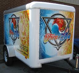 Custom vinyl trailer wrap design