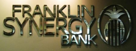 Franklin Synergy Bank company logo wall sign