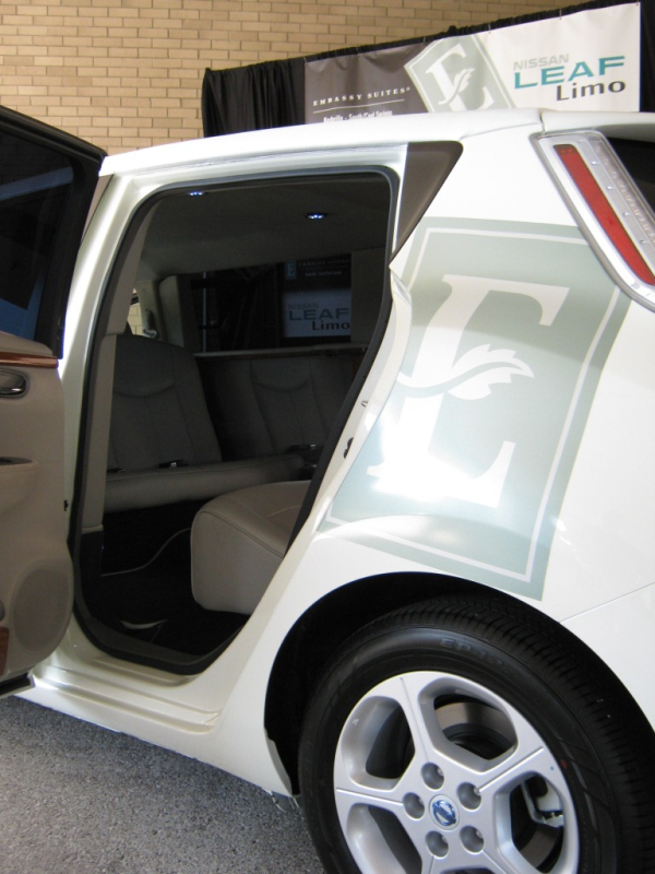 Nissan LEAF limo interior 12-Point SignWorks Franklin TN