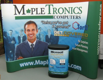 Pop up banner for MapleTronics by 12-Point SignWorks