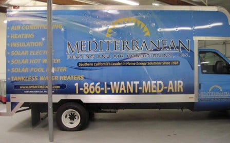 full color box truck wrap for mobile advertising