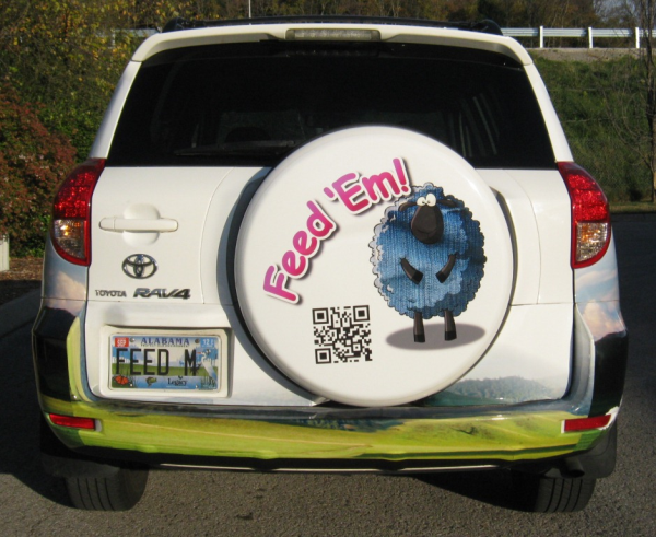 QR code included in custom car wrap