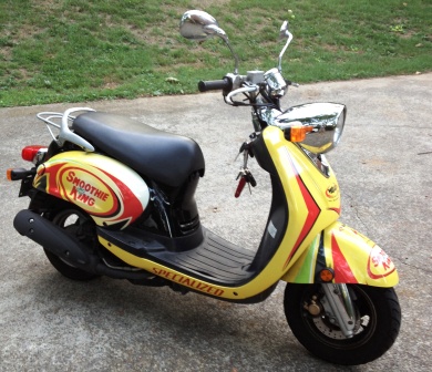 Scooter wrap, vehicle wrap, custom scooter graphics, 12 point signworks