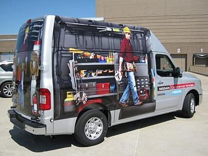 Nissan Commercial Vehicle box truck wrap advertising