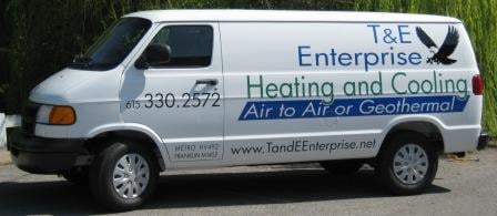 Vinyl service van graphics and lettering