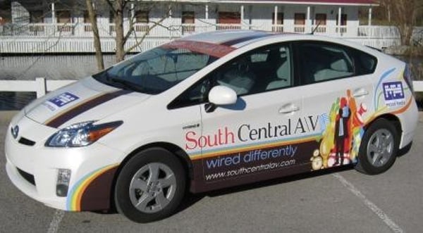 Partial wrap with special cut pattern for Toyota Prius