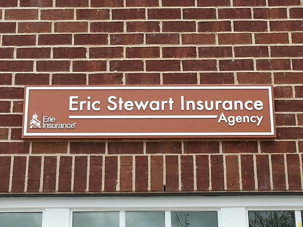 Exterior business sign for Eric Stewart Insurance