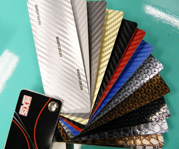 Textured wrap film sample colors from Hexis. 12-Point SignWorks