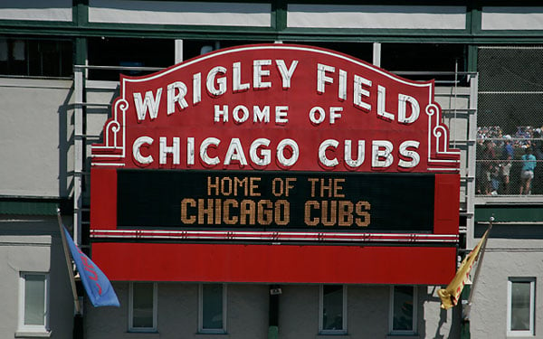 Wrigley Field iconic sign. 12-Point SignWorks