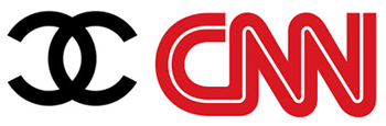 Chanel and CNN lettermark logos. 12-Point SignWorks