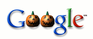 Google's first Halloween doodle from October 1999. 12-Point SignWorks