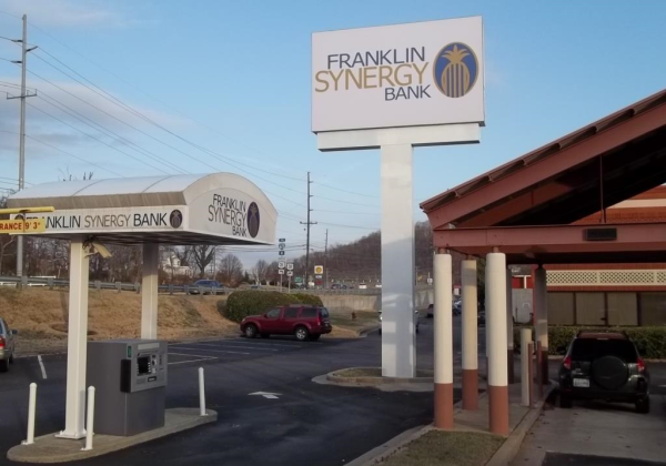 Outdoor bank sign