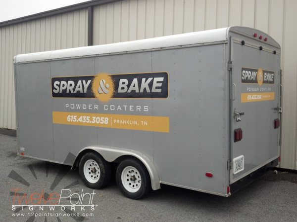 Vinyl lettering and trailer logo graphics