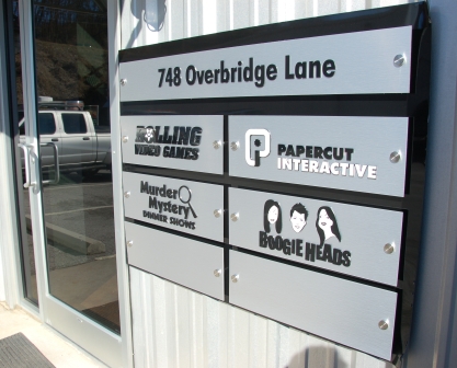 Business directory signage by 12-Point SignWorks. 