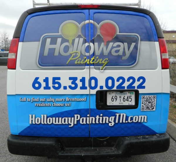 Van wrap rear with window vinyl