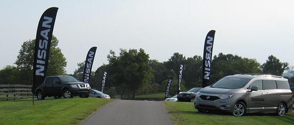 Feather banners for Nissan by 12-Point SignWorks