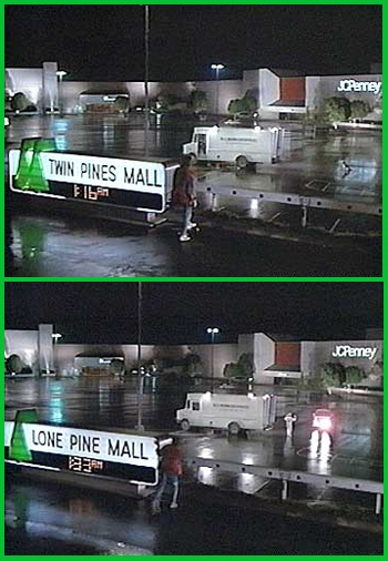 Lone Pine and Twin Pine mall in Back to the Future