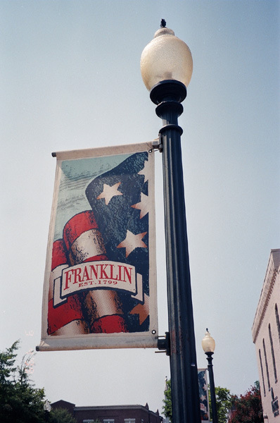 Flag Banners in downtown Franklin