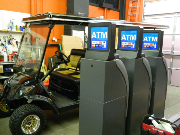 ATMs and Vanderbilt golf cart pre-wrap, 12-Point SignWorks