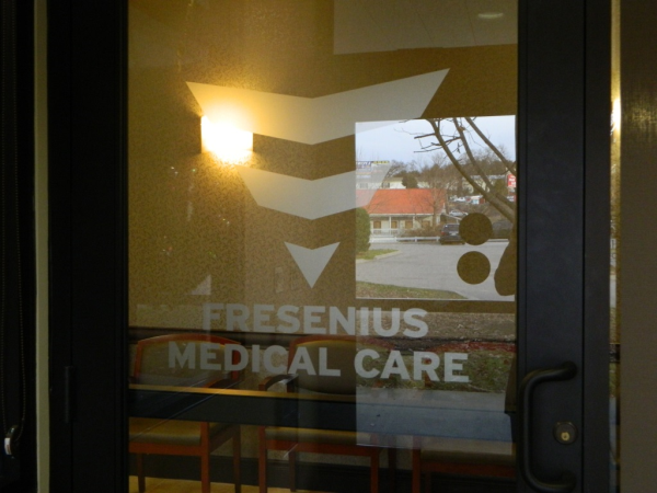 Frosted logo for Fresenius by 12-Point SignWorks