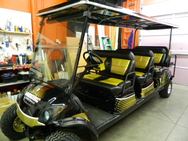 Large golf cart graphics for Vanderbilt Commodores by 12-Point SignWorks