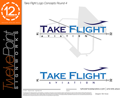 Logo design for Take Flight Aviation. 12-Point SignWorks