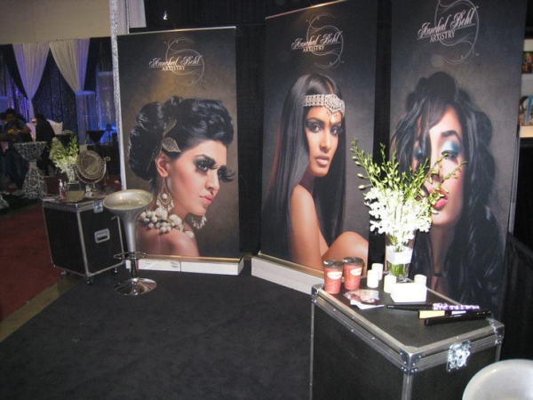 Banners for Aanchal Behl wedding artistry booth at the Kismet Wedding Show in Toronto