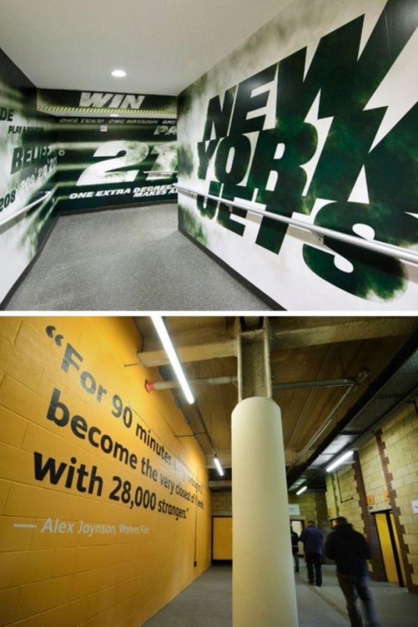 Stadium murals and graphics