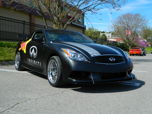 Infiniti Q60 Coupe satin black wrap. 12-Point SignWorks