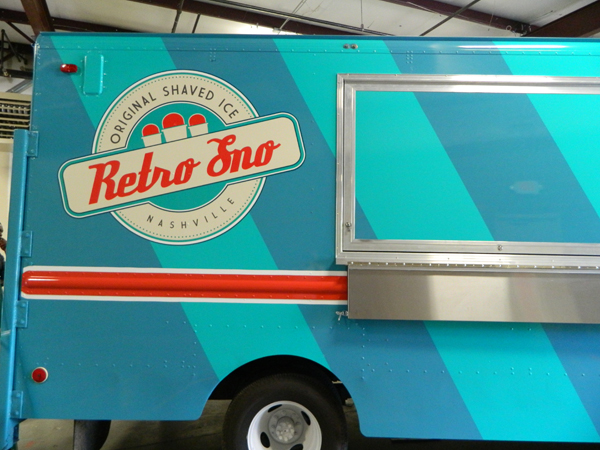 New food truck wrap for Retro Sno in Nashville, TN. 12-Point SignWorks
