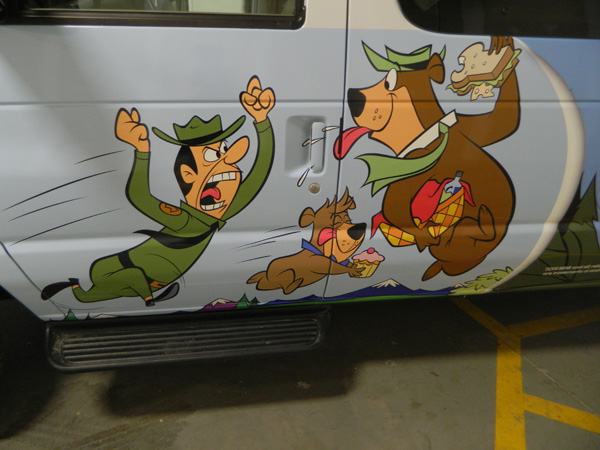 Partial vehicle wrap for Yogi Bear's Camp Resort in Cave City by 12-Point SignWorks