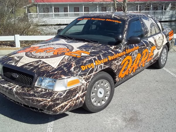 Camo Wrap for Robertson Co. DARE officer. 12-Point SignWorks