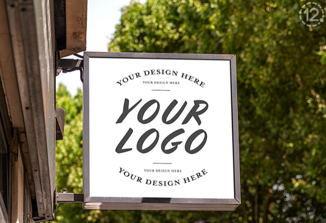 12 Point Sign Blank Logo Sign