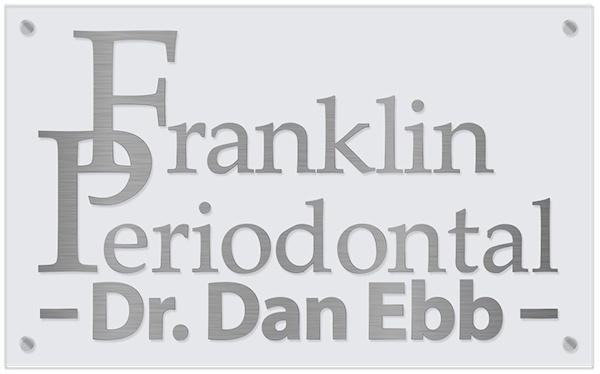 The final proof for the Franklin Periodontal custom interior dimensional logo sign. 12-Point SignWorks