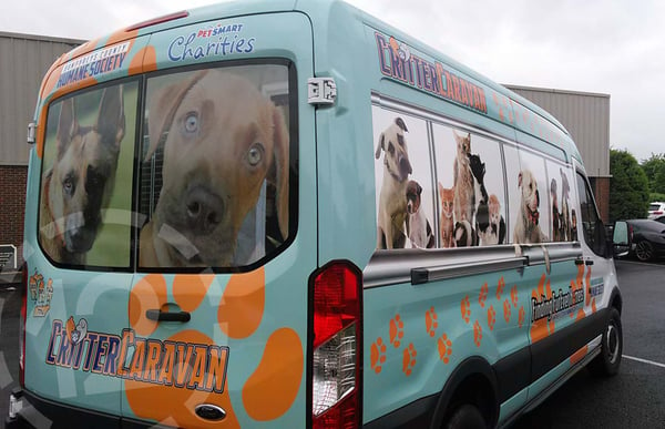 Humphreys County "Critter Caravan" takes animals to their new "FurEver" home. 12-Point SignWorks - Franklin TN