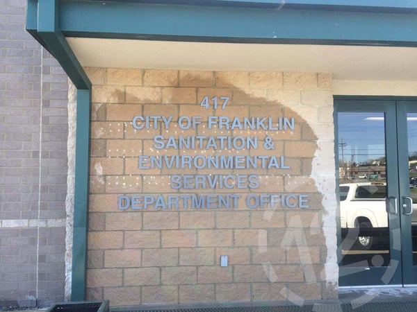 City of Franklin Sanitation & Environmental Services Department Signage. 12-Point SignWorks - Franklin TN