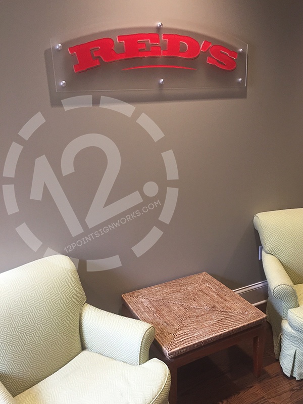 The installed signed at the Red's All Natural headquarters in Franklin TN. 12-Point SignWorks - Franklin TN