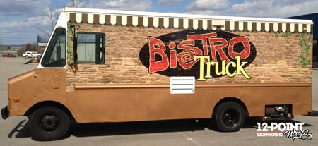 Bistro Truck advertising wrap by 12-Point SignWorks