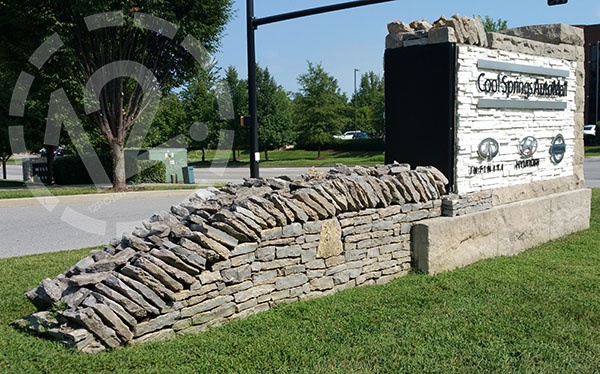 The complete updated monument sign for Cool Springs AutoMall. 12-Point SignWorks - Franklin TN
