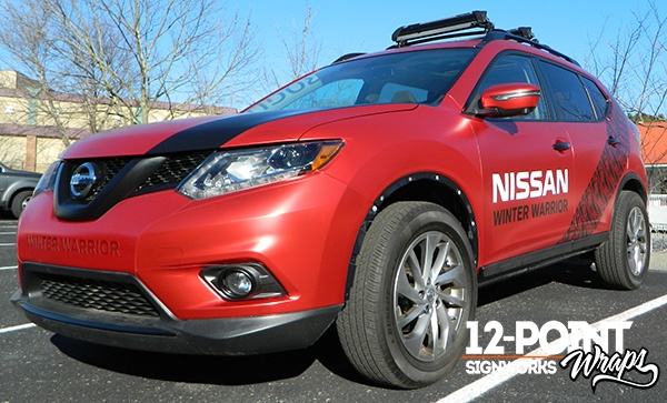 The wrap is complete on the Nissan Rogue! 12-Point SignWorks - Franklin, TN