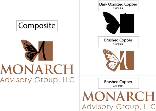 The final proof for Monarch Advisory Group in Franklin TN. 12-Point SignWorks - Franklin TN