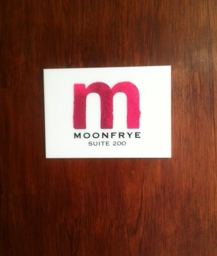 Moonfrye door sign. 12-Point SignWorks